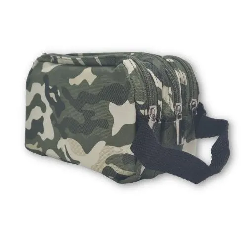 ■ Schoolbooks.ie - Triple Pencil Case - Camo Green