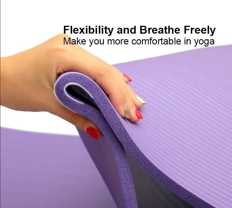 10mm Yoga Mat Soft Non-Slip Exercise Pad with Free Carry bag