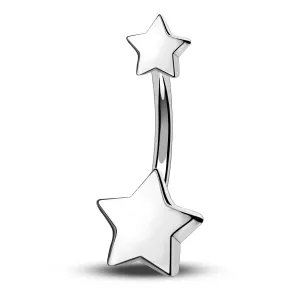 14G Titanium Star Top Belly Button Ring