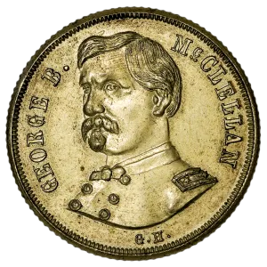 (1864) George B McClellan Political Campaign Token GMcC-1864-25 - Choice Uncirculated