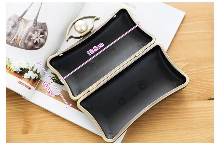 18cm ( 7") Box Purse Frame Clutch Bag Glue-In Purse Frame Pick Color