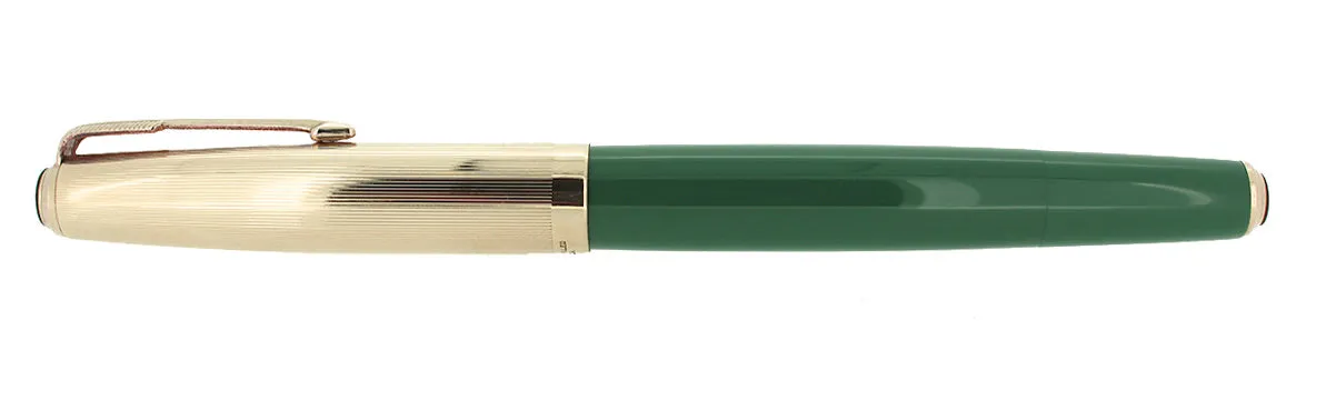 1945 PARKER 51 NASSAU GREEN DOUBLE JEWEL FOUNTAIN PEN RESTORED