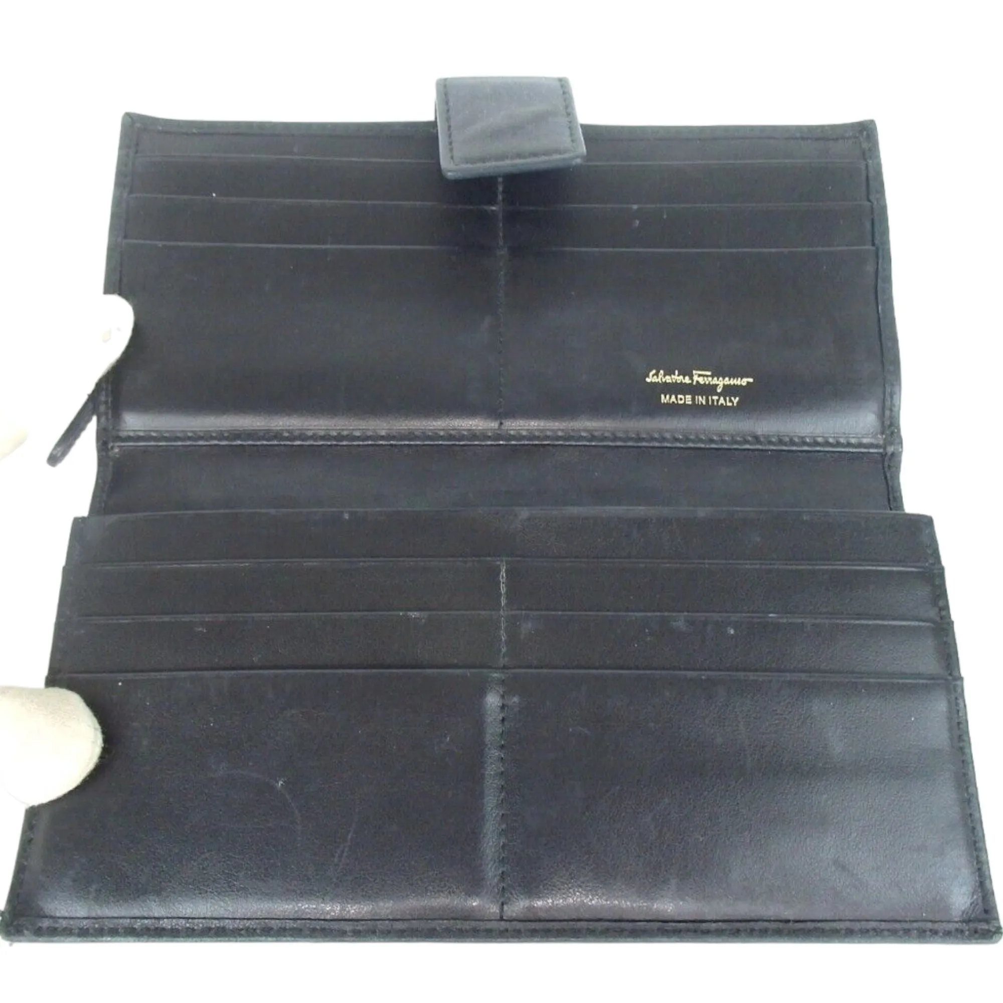 200161P (S2) Salvatore Ferragamo Wallet Black Leather