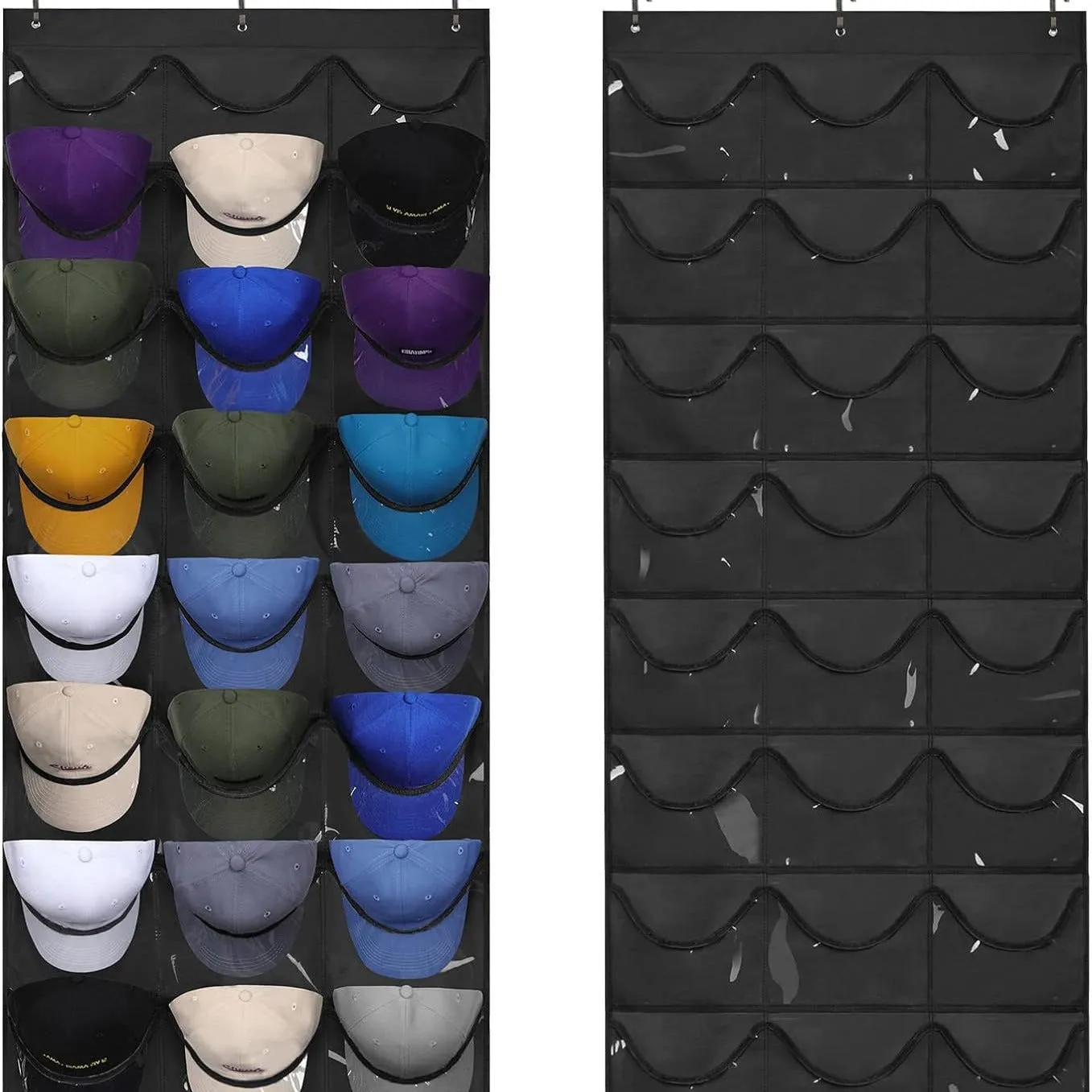 24 Pocket Over The Door Cap Organizer