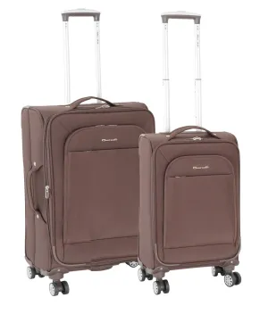 24" 20" 4 Wheel Suitcase 4W88 Brown