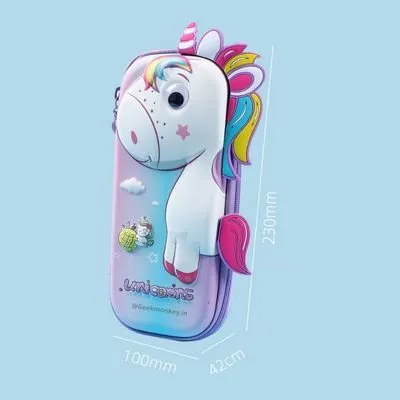 3D Unicorn Pencil Box | Stationary for Kids