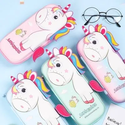 3D Unicorn Pencil Box | Stationary for Kids