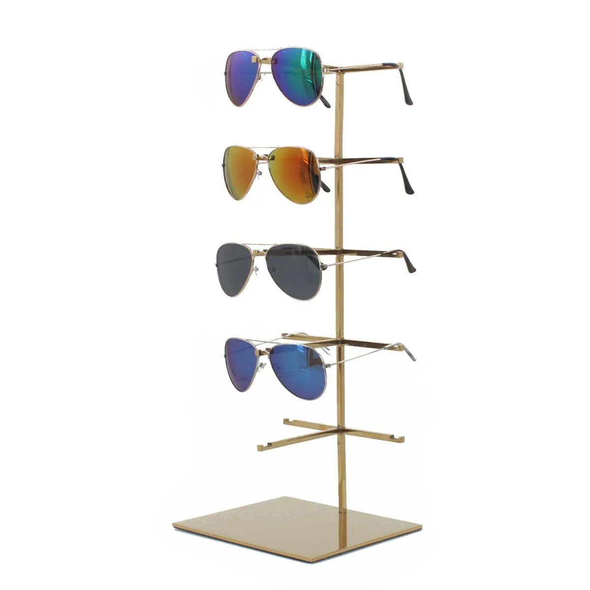 5 Pairs Metal Gold Eyewear Sunglass Display