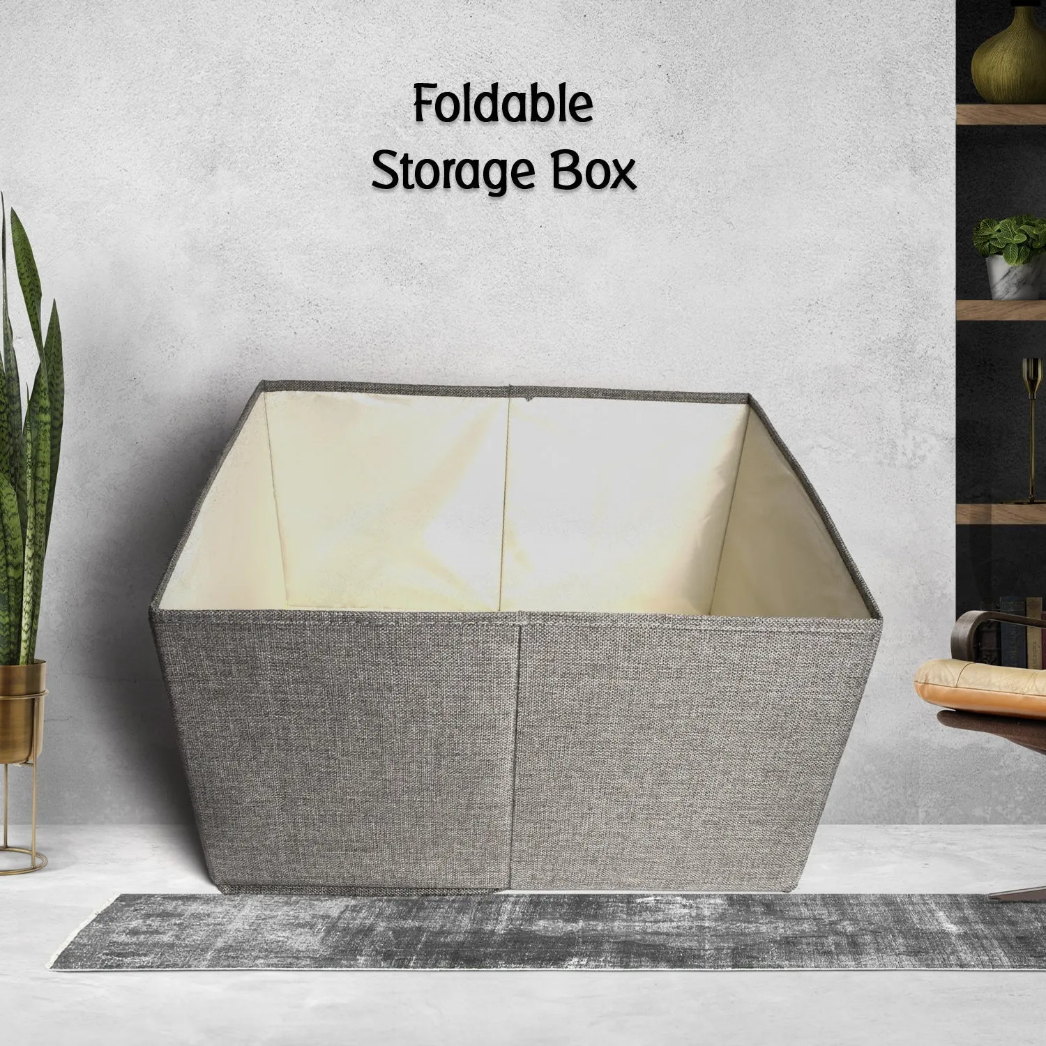 7398 Foldable Storage Bins Boxes Cubes Container Organizer Baskets Fabric Drawers Bedroom, Closet, Toys, Thick Cloth Shimmer