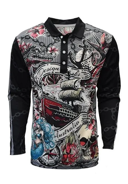 Adult Long Sleeve UPF50  Fishing Shirt -  Tattoo