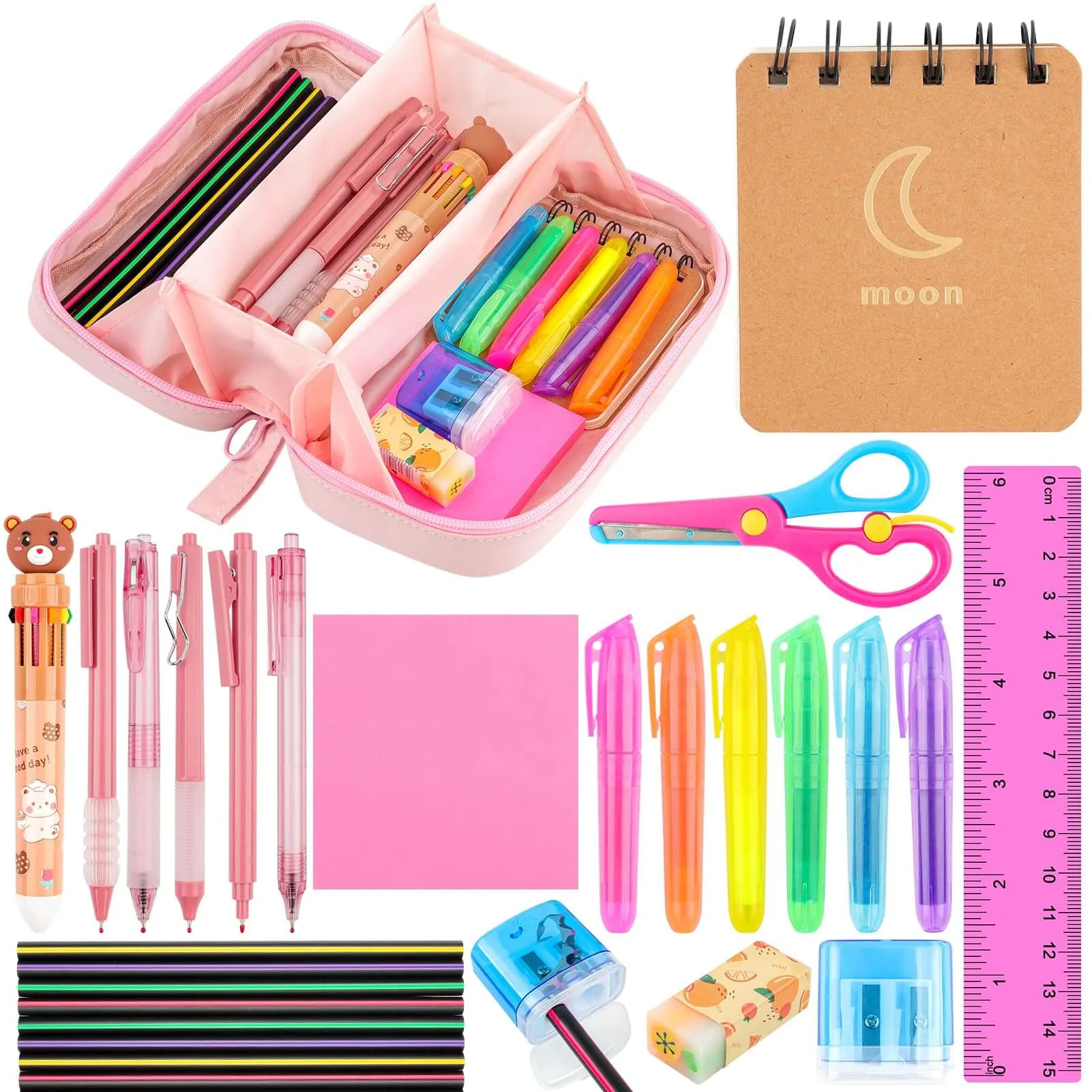 All-in-One Pencil Case Set: Complete School Supplies Set