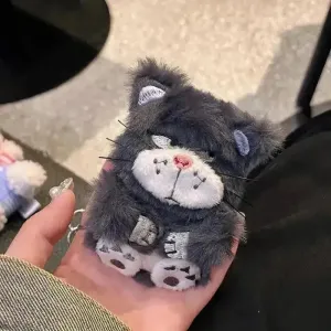 Angry Cat Plush AirPods Case