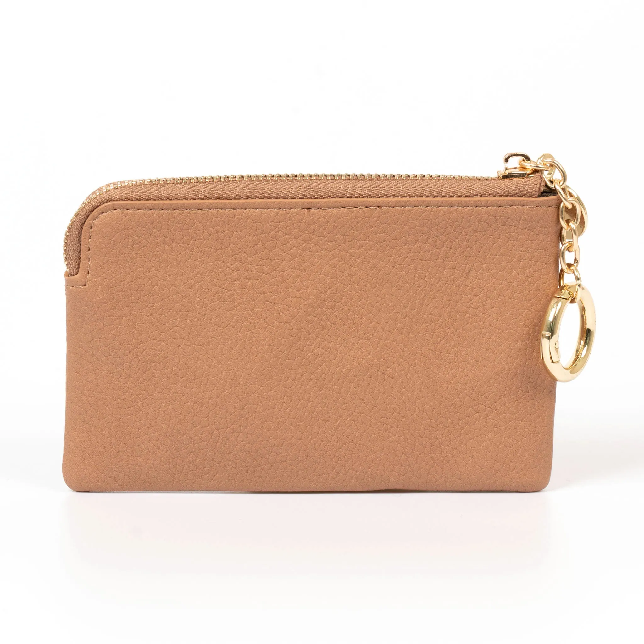 Arlo Small Coin Purse - Tan, Faux Leather