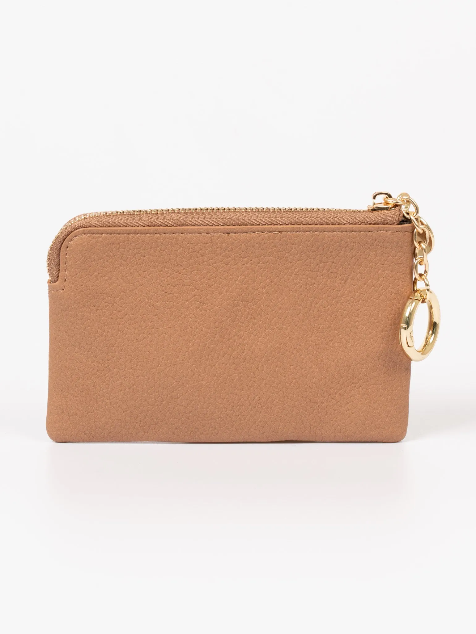 Arlo Small Coin Purse - Tan, Faux Leather