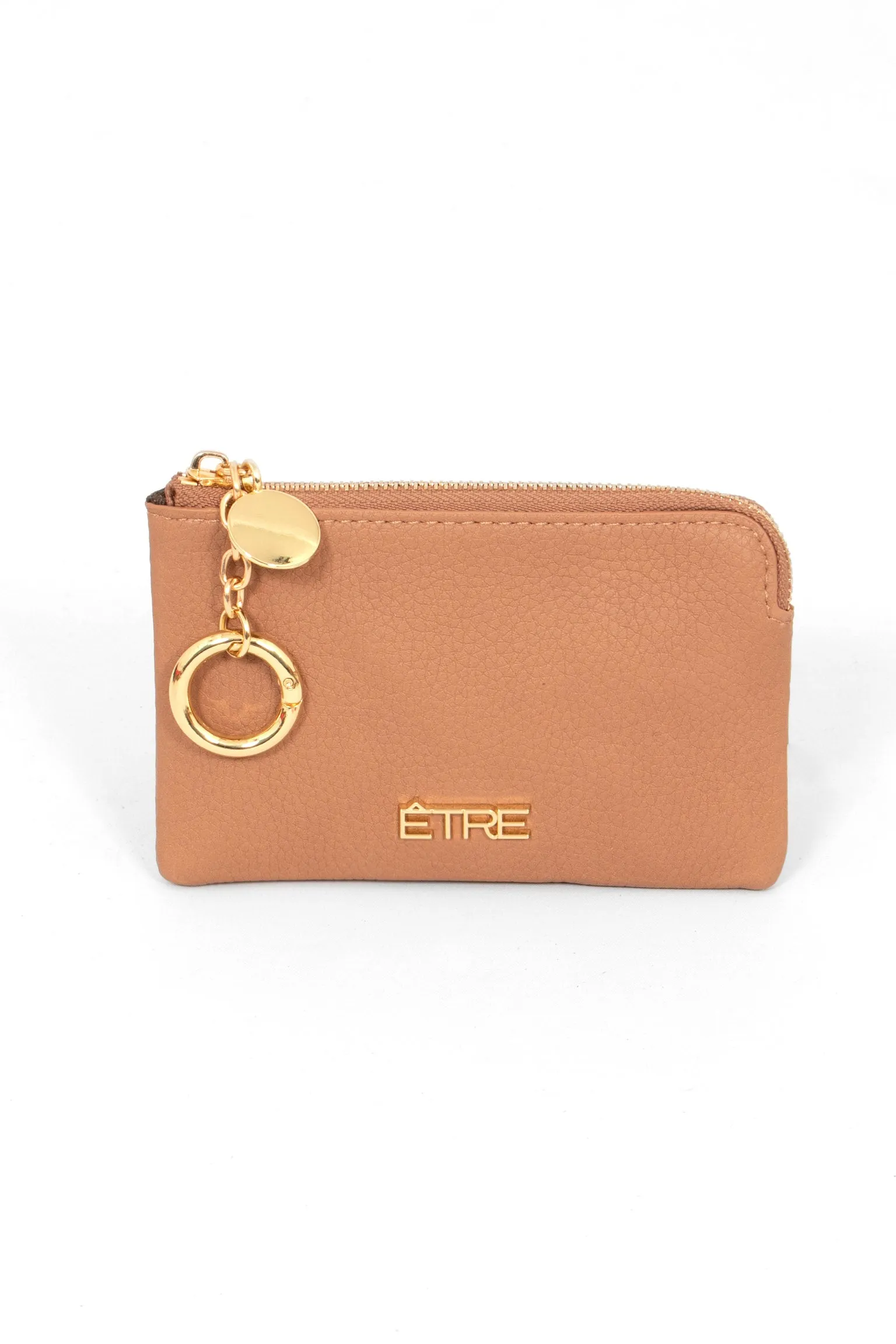 Arlo Small Coin Purse - Tan, Faux Leather