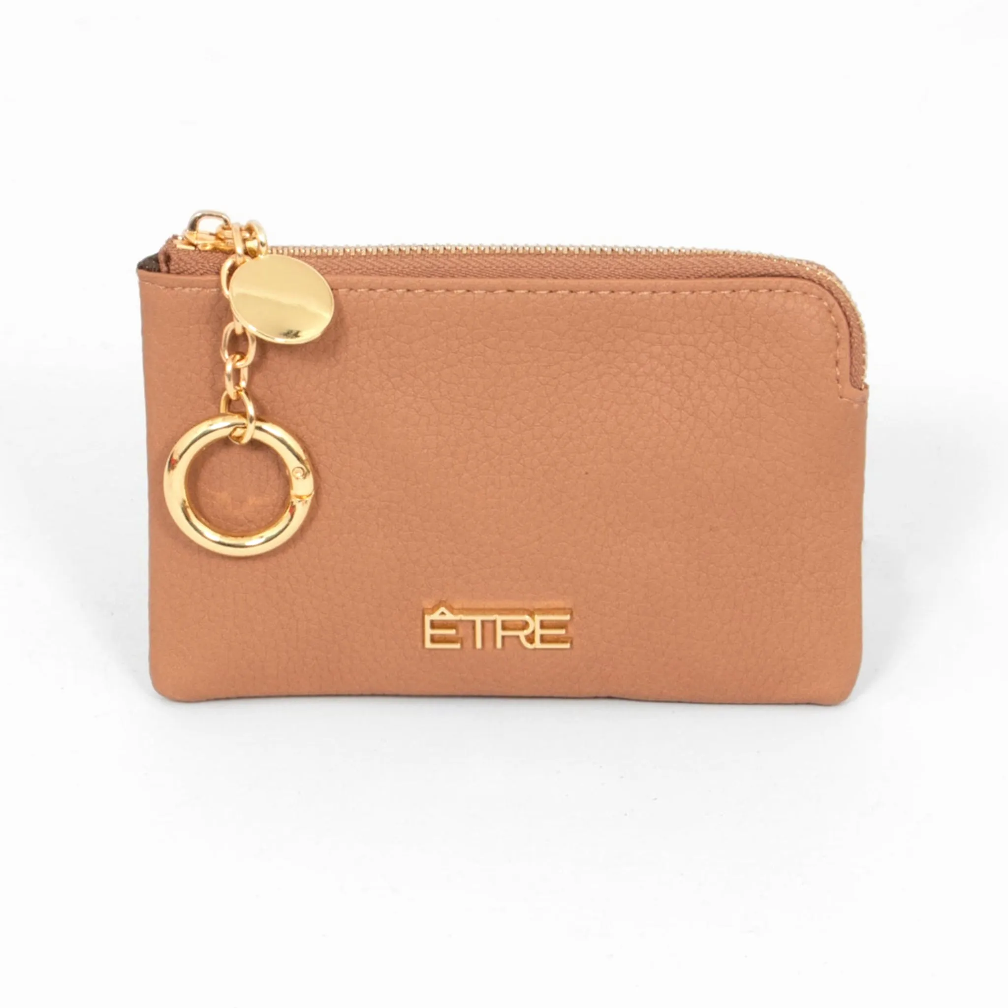 Arlo Small Coin Purse - Tan, Faux Leather