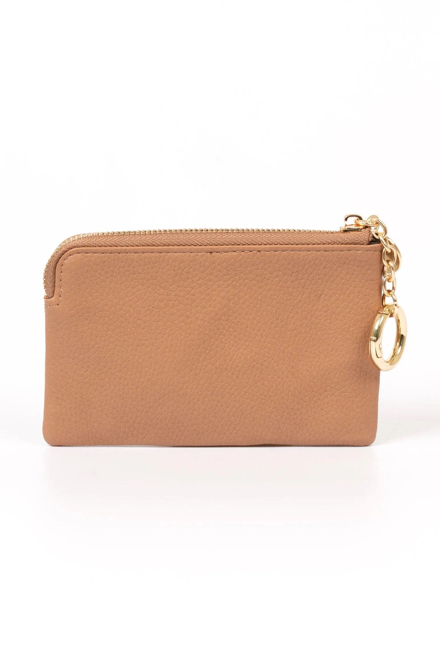 Arlo Small Coin Purse - Tan, Faux Leather