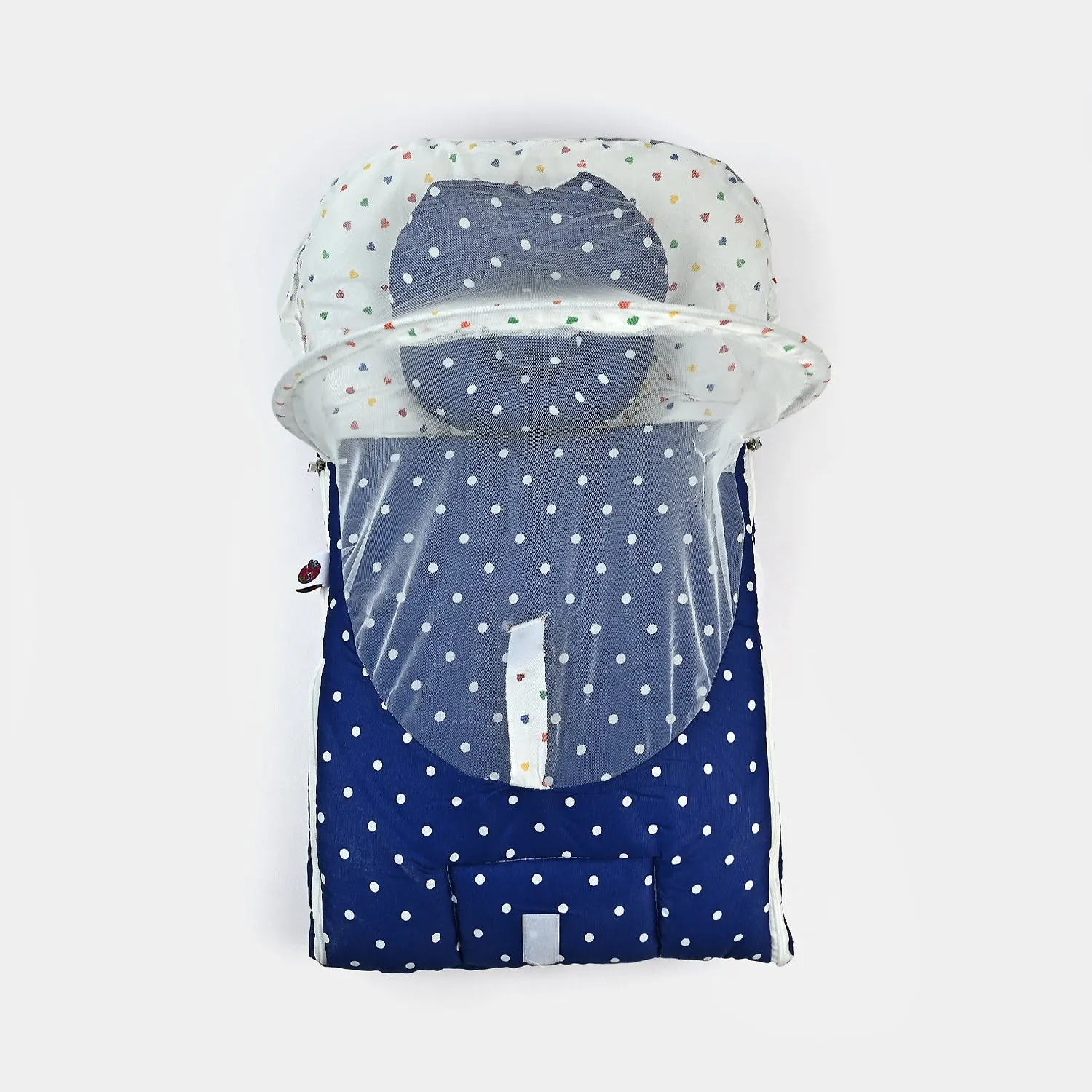 Baby Carry Nest With Net Polka Dot | Navy Blue