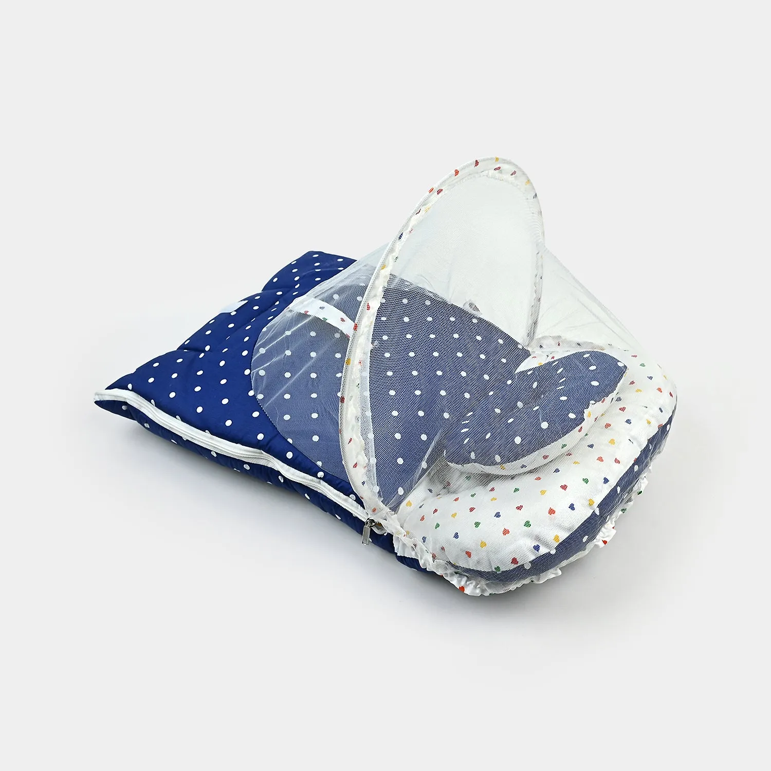 Baby Carry Nest With Net Polka Dot | Navy Blue