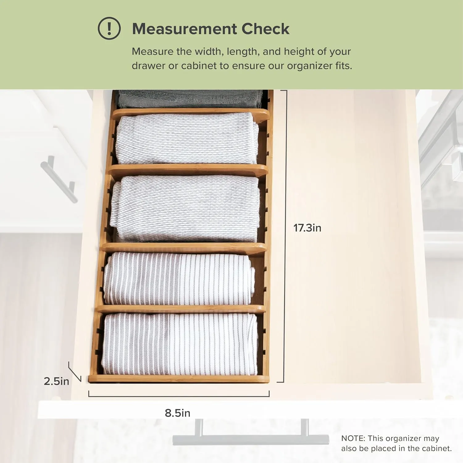 Bamboo Kitchen Towel and Food-Storage Organizer