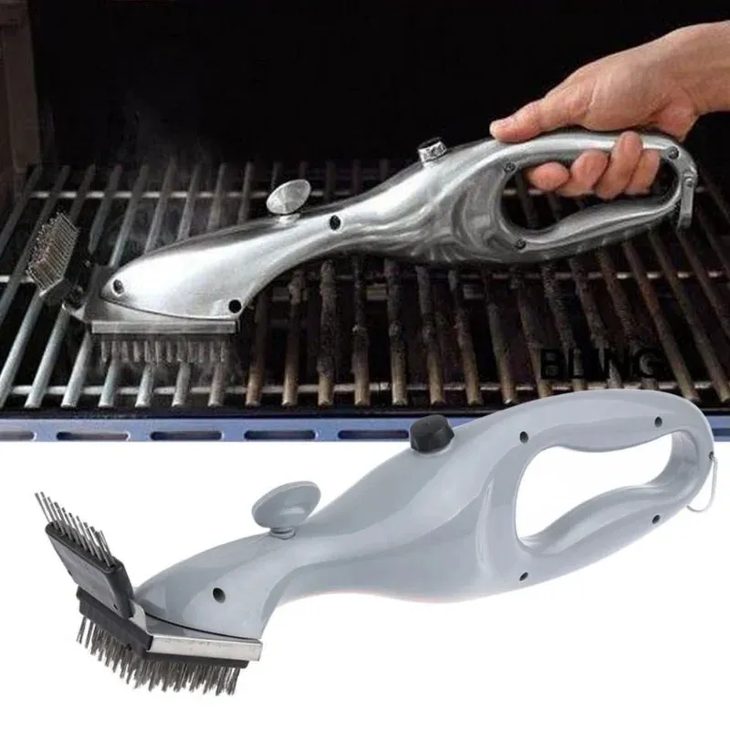 Barbecue Grill Outdoor Steam Cleaning Brush BBQ Cleaner Charcoal Scraper