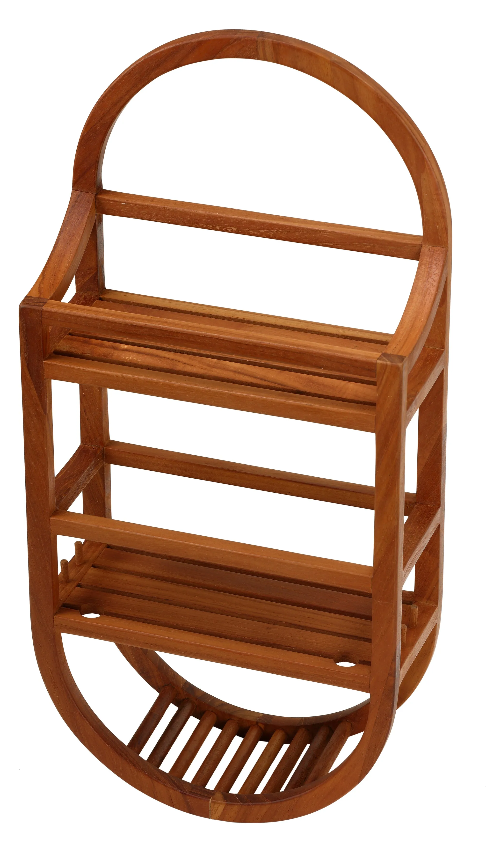 Bare Decor Teak Shower Caddie Storage Organizer, Fully Assembled