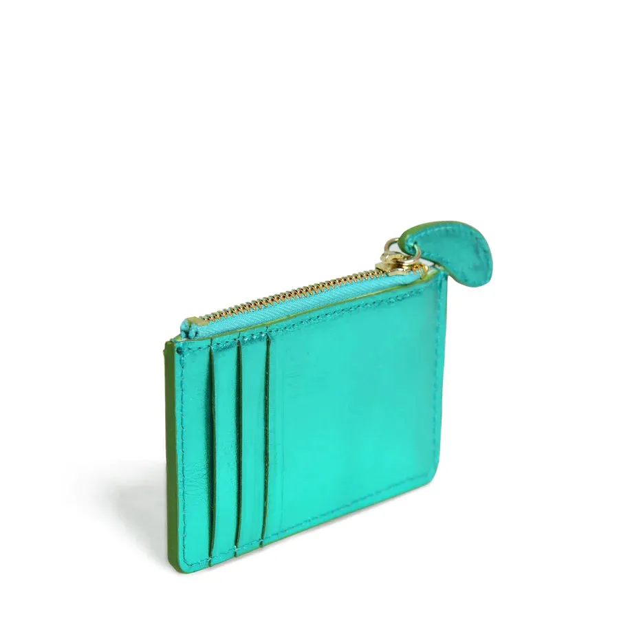 Bell & Fox Lia Credit Card Purse-Emerald Metallic