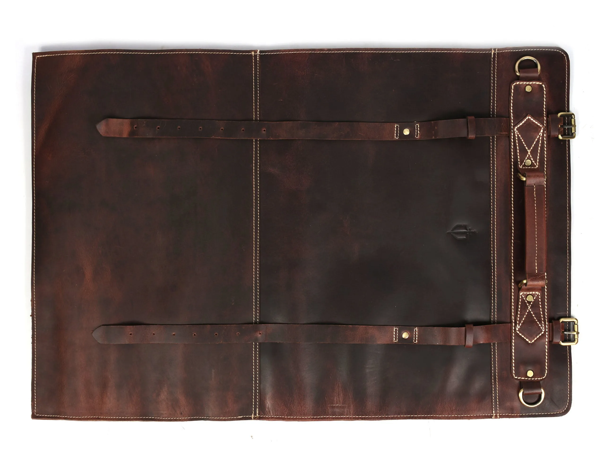 Bend Leather Chef Knife Roll 10 Slot - Walnut Brown