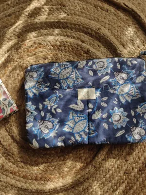 Blue Floral Laptop Sleeve