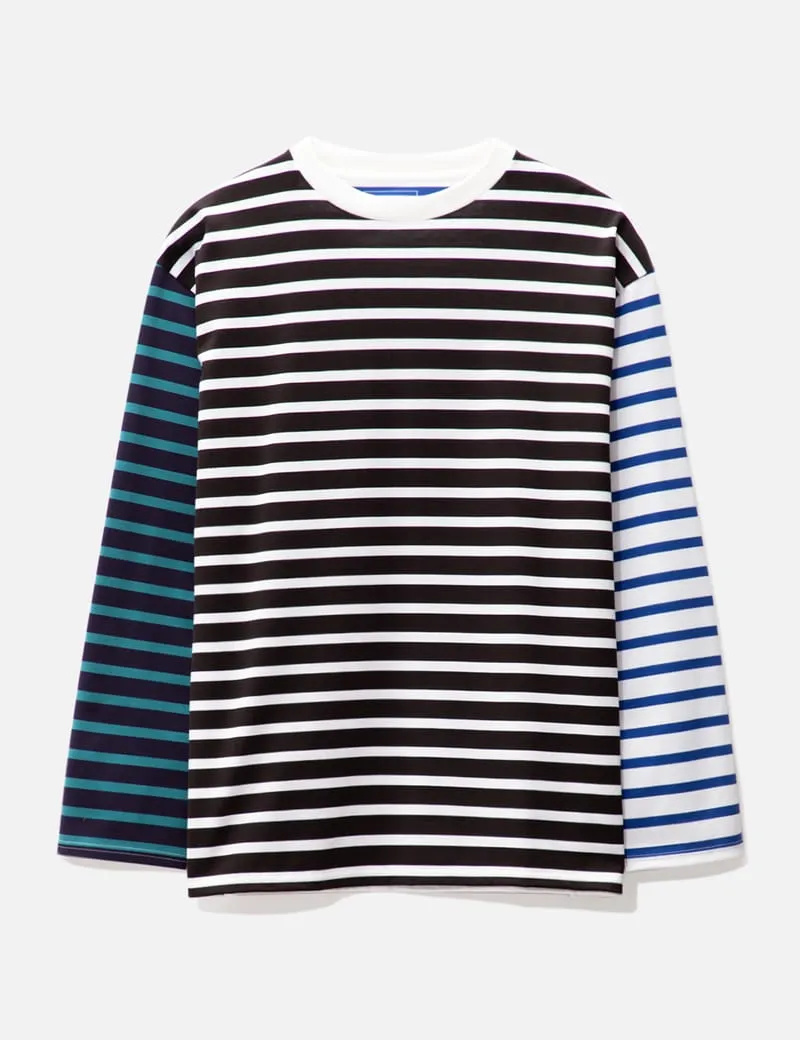 BORDER MIX L/S BAGGY T-SHIRT