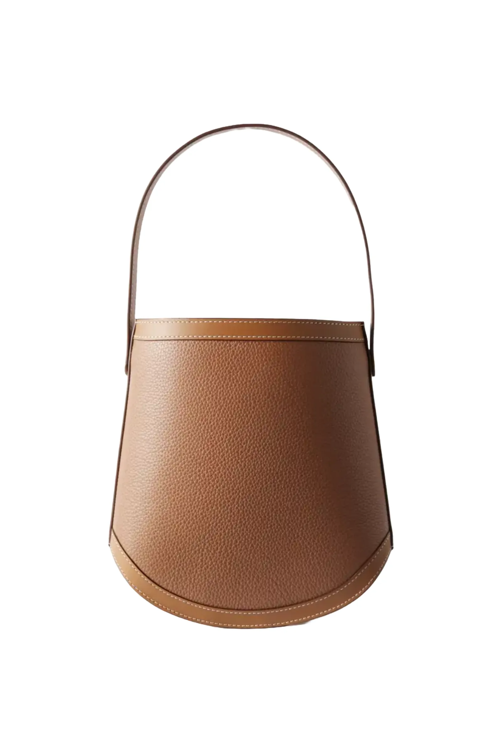 Bucket Smooth and Textured-Leather Shoulder Bag