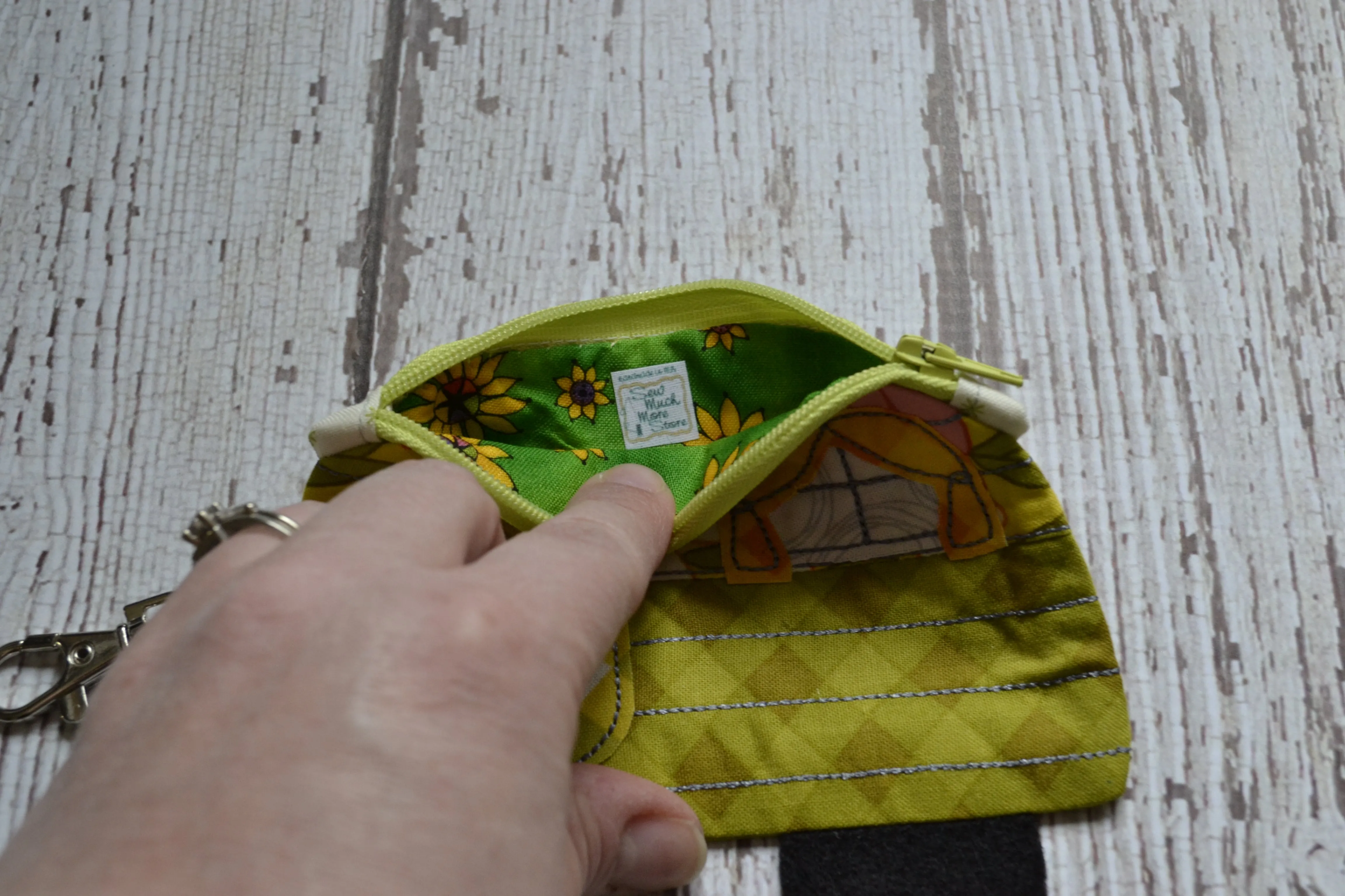 Camper Shaped Coin Purse -Re-Purposed Fabric - Group M - (3)