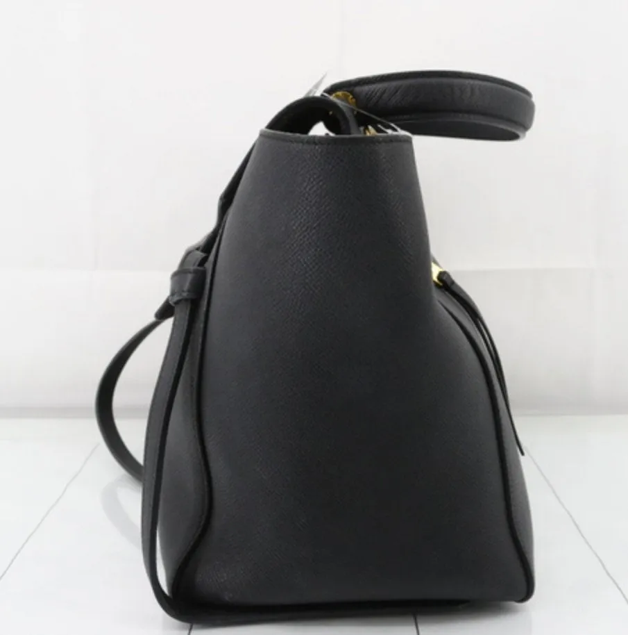 CELINE  Grained Calfskin Mini Belt Bag Black