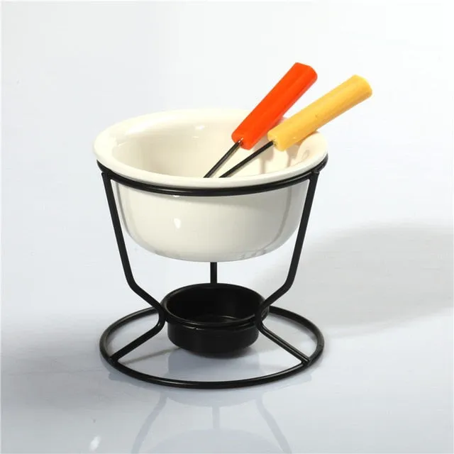 Ceramic Chocolate Fondue Pot, Chocolate And Cheese Warmer