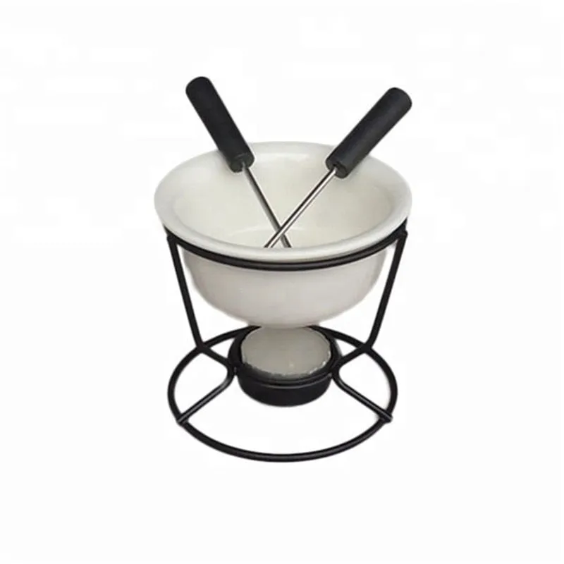 Ceramic Chocolate Fondue Pot, Chocolate And Cheese Warmer