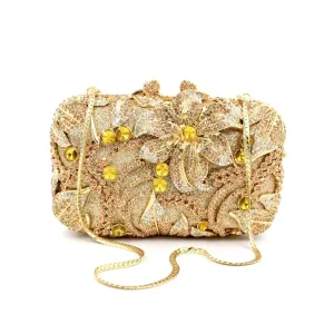 Clutch Purse For Wedding,Gold Rhinestone Clutch,Evening Bag,Rhinestone Clutch Purse,Luxury Rhinestone Clutch Purse,For Wedding