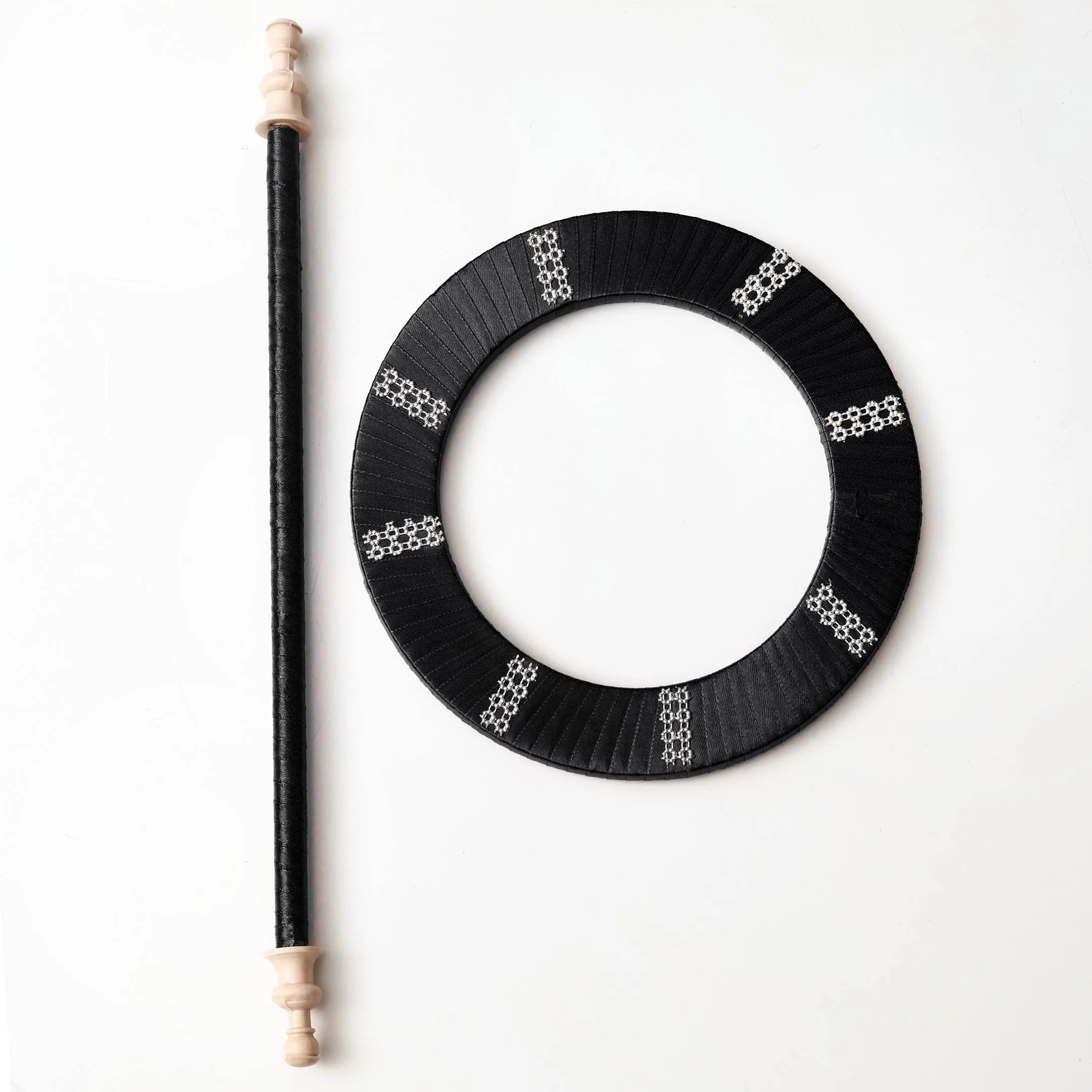 Contemporary Circle Curtain Holder with Stick