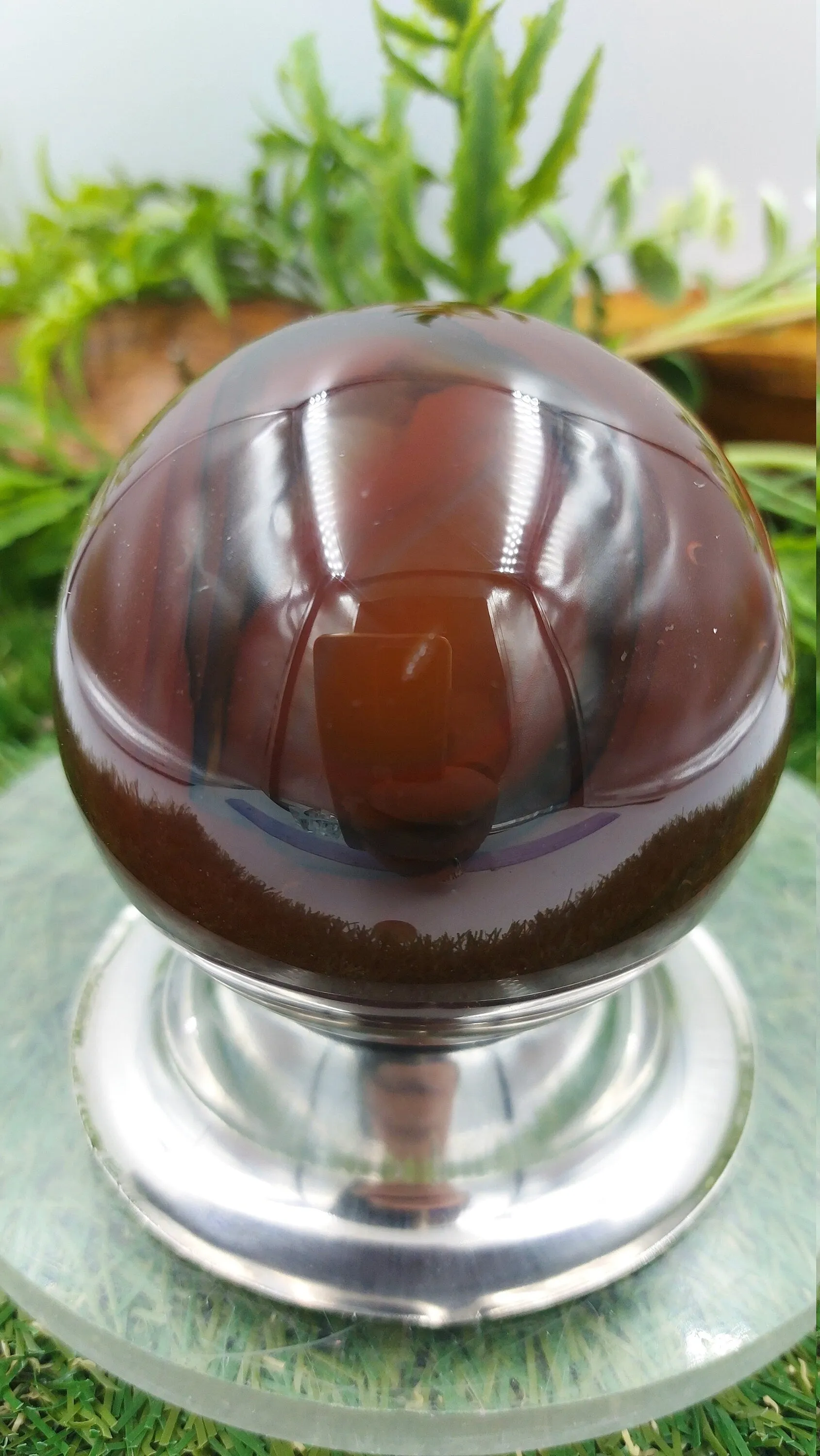 Crystal Brown Agate Sphere ~ perfect For Crytsal Healing, Crystal Grid, Crystal Ball ~ Metaphysical Healing, Meditation