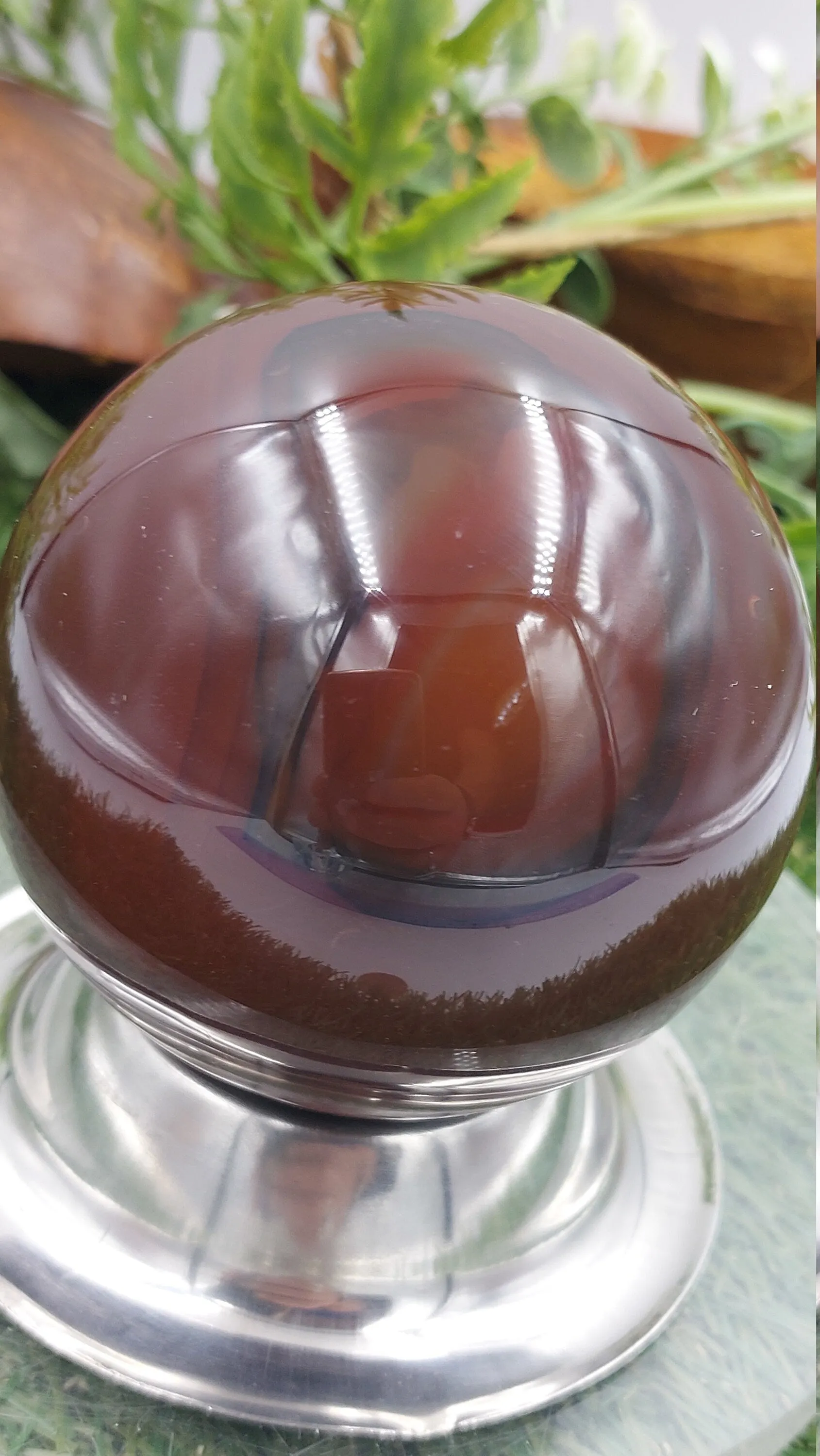 Crystal Brown Agate Sphere ~ perfect For Crytsal Healing, Crystal Grid, Crystal Ball ~ Metaphysical Healing, Meditation