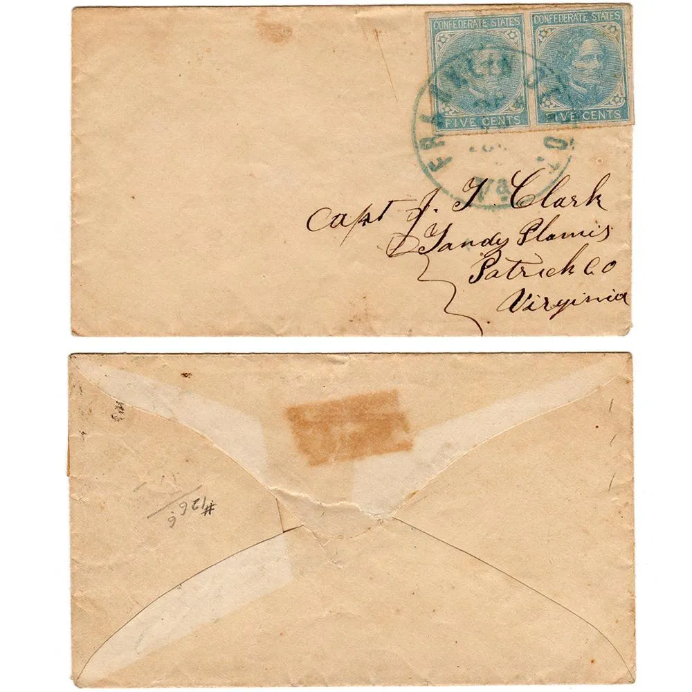 CSA Scott #7 Pair - Scarce Franklin Depot, Va. Cancellation