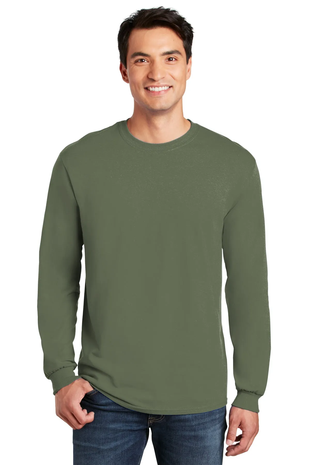 Custom Embroidered - Gildan® - Heavy Cotton™ 100% Cotton Long Sleeve T-Shirt.  5400