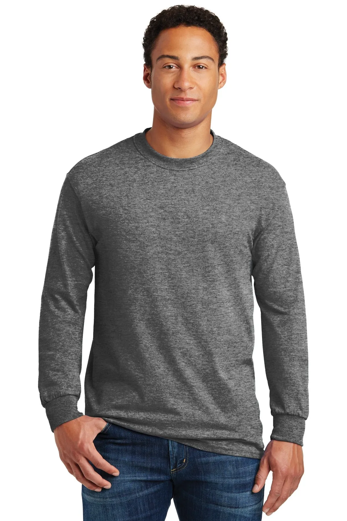 Custom Embroidered - Gildan® - Heavy Cotton™ 100% Cotton Long Sleeve T-Shirt.  5400