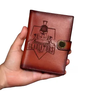 Customised Logo Tan Darker Scritto laser Leather Passport Holder With Foldable Boarding Pass Pocket By Brune & Bareskin