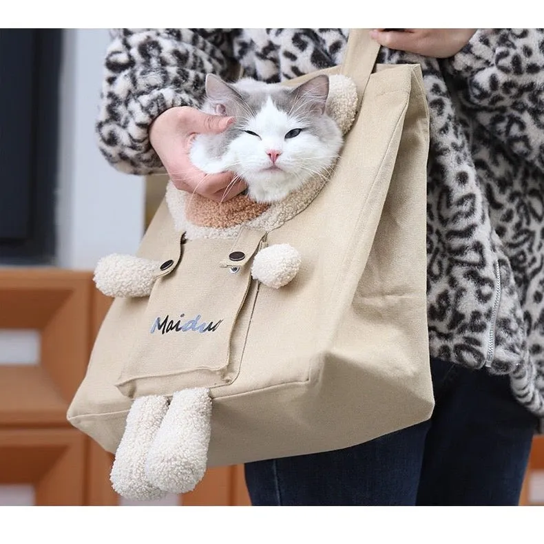 Cute Bear Pet Tote Carrier Bag