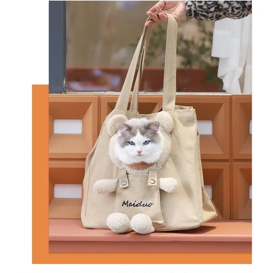 Cute Bear Pet Tote Carrier Bag