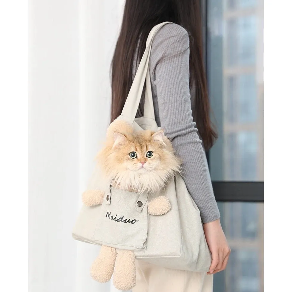 Cute Bear Pet Tote Carrier Bag