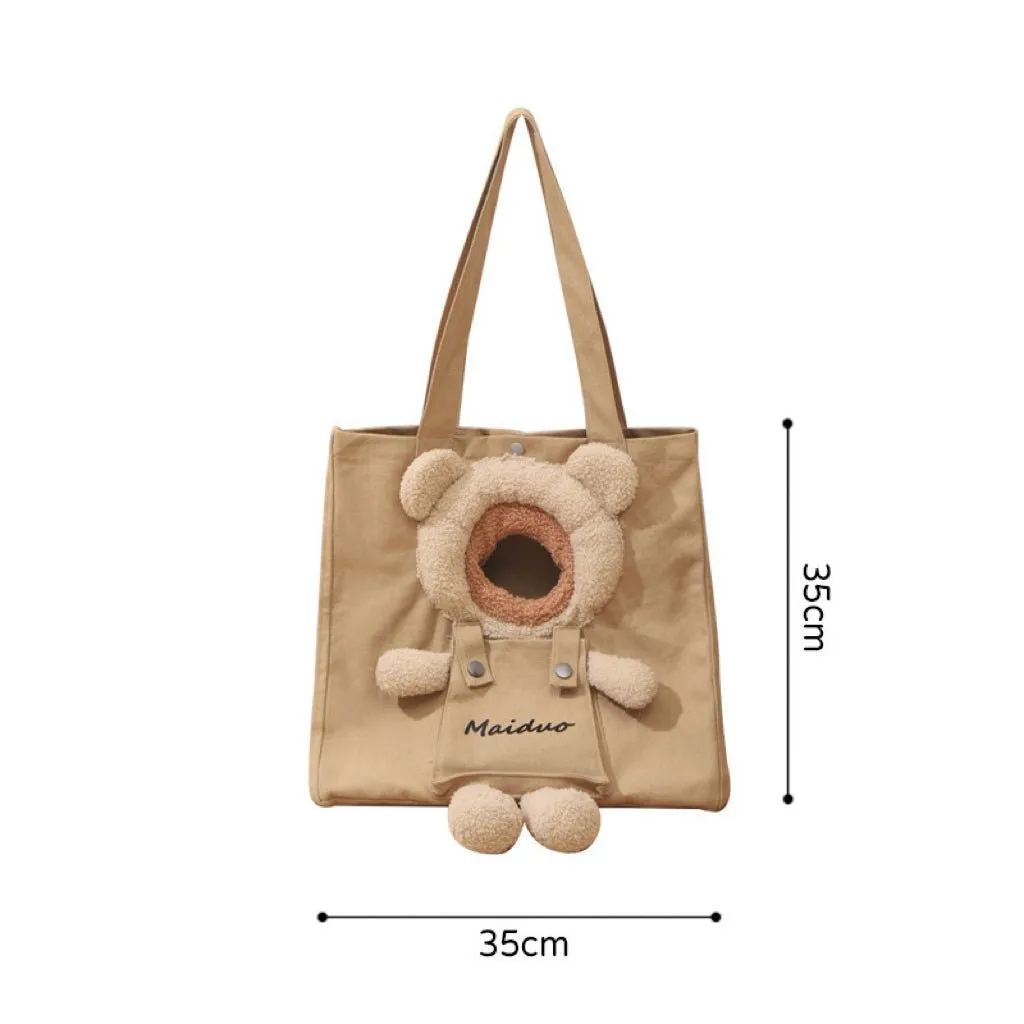 Cute Bear Pet Tote Carrier Bag