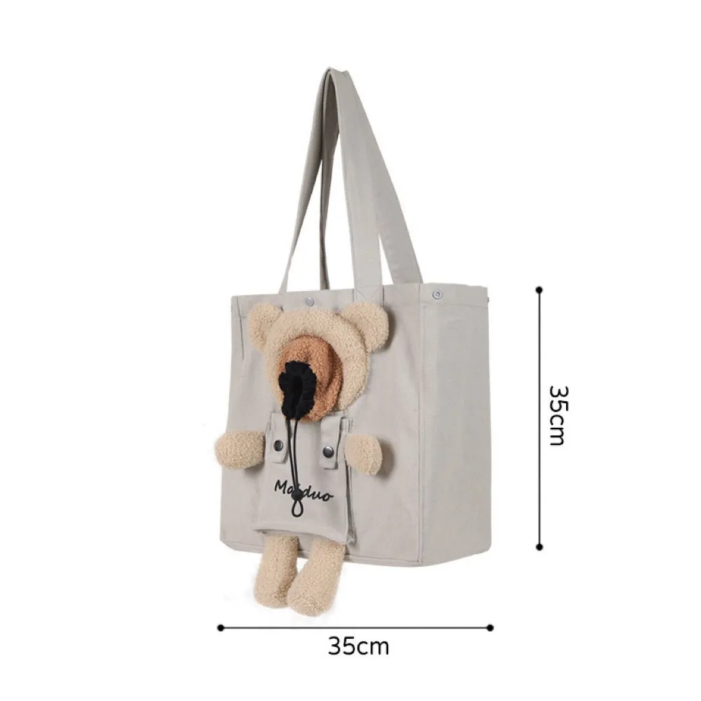 Cute Bear Pet Tote Carrier Bag