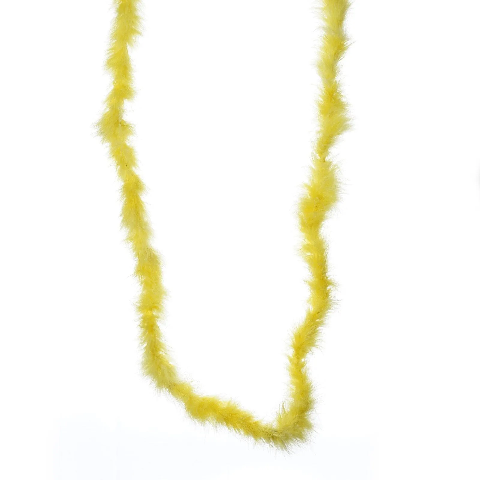 Deluxe Marabou Ostrich Feather Boa-Lemon Yellow -2 Yards