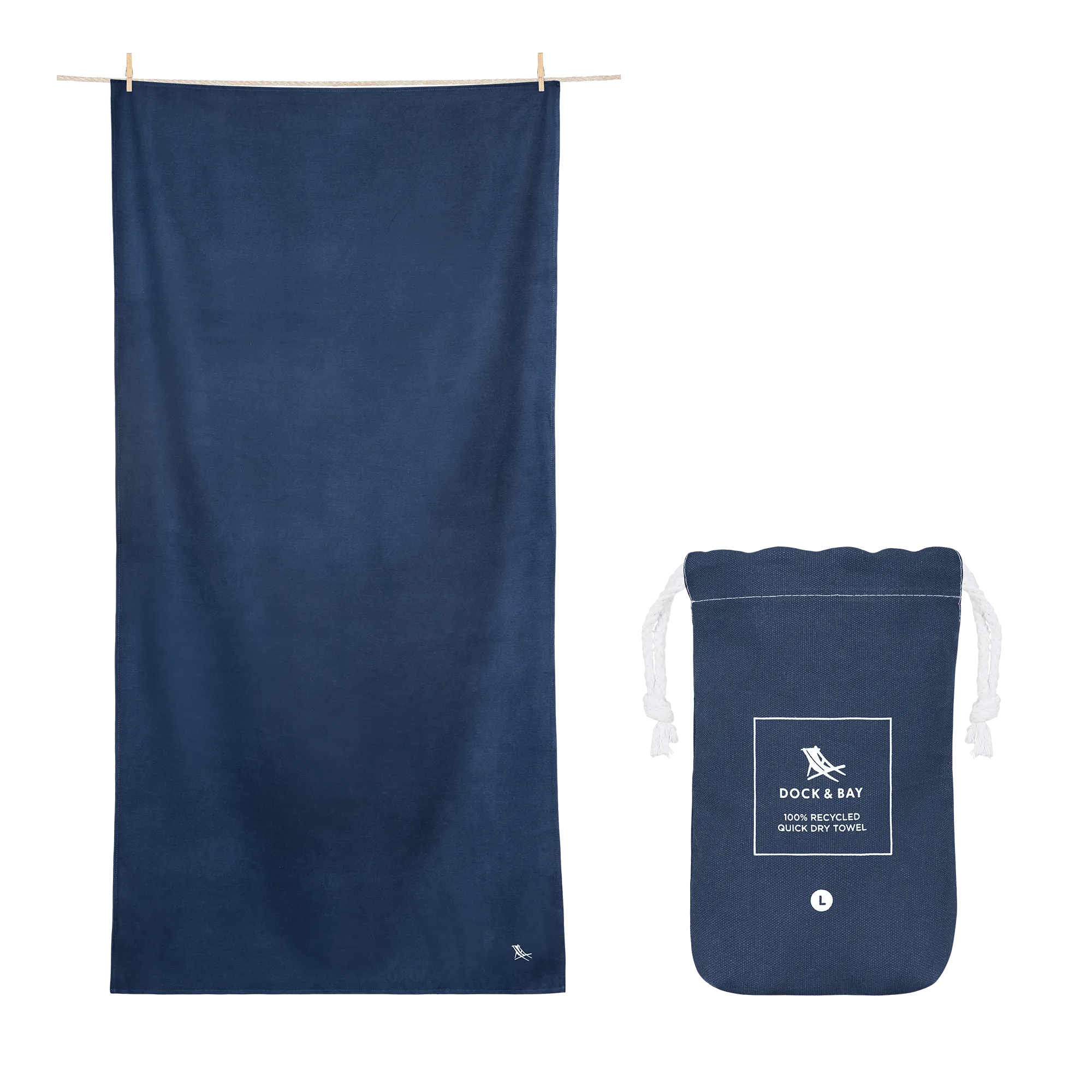 Dock & Bay Essential Towels All Rounder Camping & Yoga - Deep Sea Navy